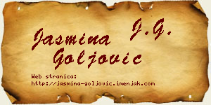 Jasmina Goljović vizit kartica